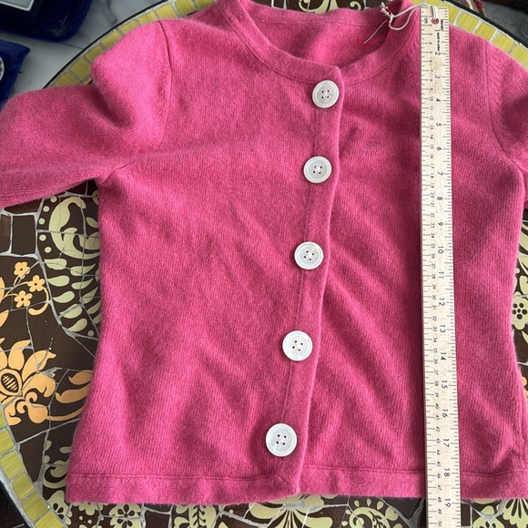 DUSTY ROSE ANGORA CARDIGAN Sweater Sz: M - Picture 7 of 7